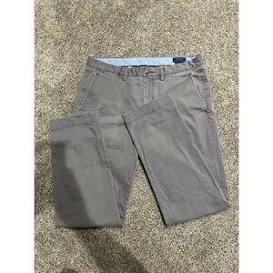 Polo Ralph Lauren Mens Stretch Straight Fit Chino Pants Gray 36x32 Cotton Twill